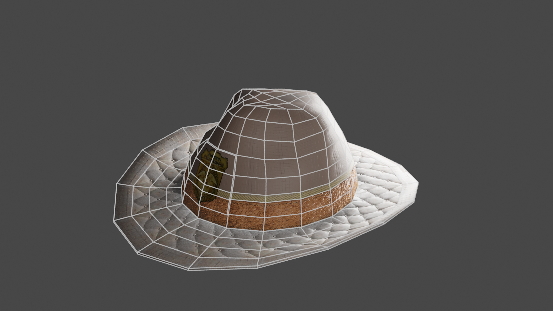 Cowboy Hat (with Park Ranger Badge) (LOW-POLY) preview image 2
